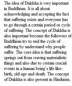 Week 3 Discussion Buddhism